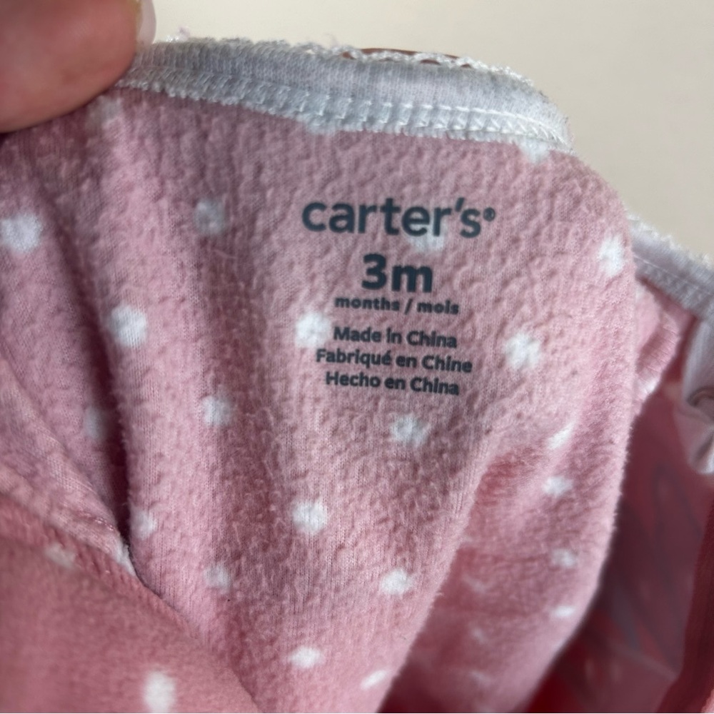 3/$10 Carter’s Unicorn Long Sleeve Bodysuit Sz 3Months - Picture 3 of 4